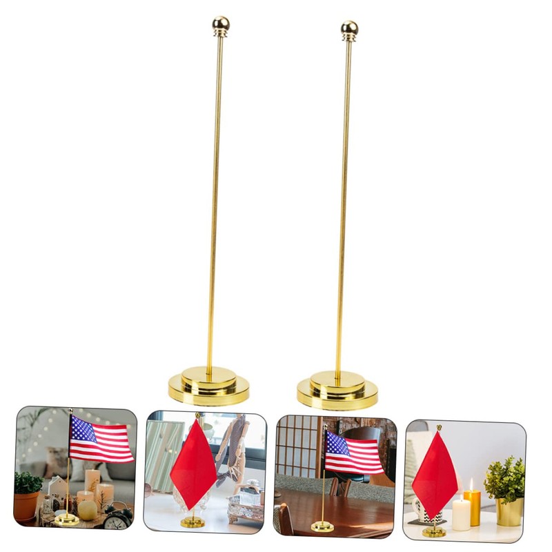 Operitacx Conference Room Flag Pole Stable Metal Flagpoles Desk Flag