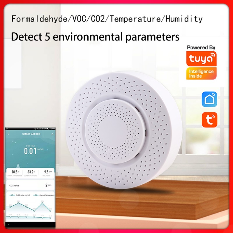 Air Quality Monitor Intelligent Tester CO2 Temperature Humidity Detection for