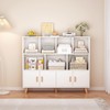 OSCHF Cubby Shelf Bookcase with Doors - Wooden 11 Cube