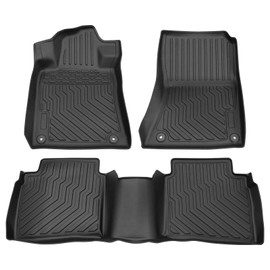 LNZMPART 3D Floor Mats Compatible with 2019-2024 Nissan Altima, Custom Fit Floor Liners TPE Rubber All-Weather 2 Row Car Mat Liner Set Accessories Laser Measured, Non Slip, 3PCS, Black