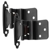 50 Pack (25 Pairs) 3/8" Inset Matte Black Cabinet Hinge,Self