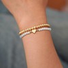 Gold Initial Bracelet for Women Trendy Gold Pearl Bracelet Stack