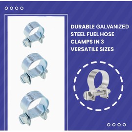 30pcs -1/4" 5/16" 3/8" Fuel Injection Gas Line Hose Clamps Clip - Pipe Clamp Assortment Kit - Perfect for Automotive, Agriculture, Plant & Construction - Mini Hose Clamp - BEAU-5043