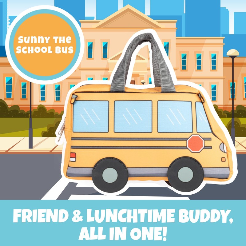 Insulated Kid's Lunch Box- School Bus - Lunchbox Tote Keeps