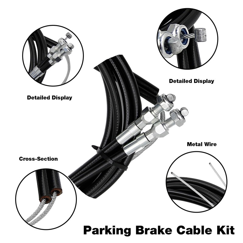Vkinman Universal Parking Brake Cable Complete Kit 330-9371 Emergency Brake