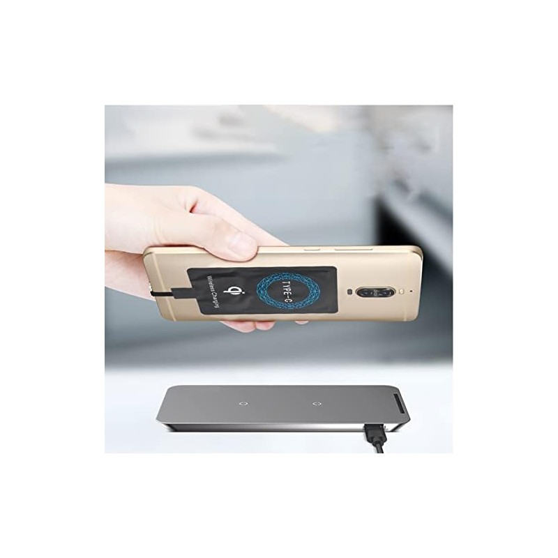 Yunseity Cargador inalámbrico Q I 2PCS para teléfono móvil Compatible