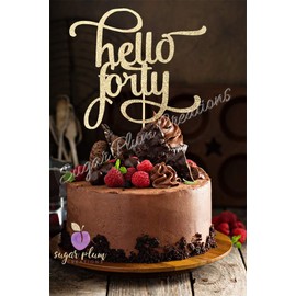 Hello cuarenta decoración para tarta para
