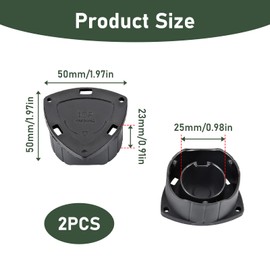 2 PCS 13 Pin Alignment Tool, Trailer Connector Dust Cap for Caravan Conversion , Black Socket Cap Protection, Dustproof Cover for Universal Coupling, Trailer Plug Moisture & Corrosion Protection