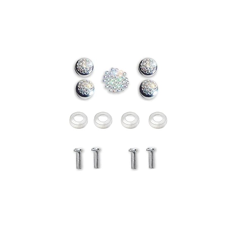 KIWEN Bling License Plate Frames Screw Sets, 4 Screws, 4