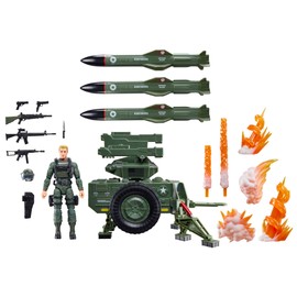 G.I. Joe Classified Series #182, Clayton “Hawk” Abernathy with M.M.S. (Mobile Missile System) Towable Vehicle, Collectible 6 Inch Action Figure Set