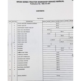 Massey Ferguson 200 230 240 250 265 275 290 298 Tractor Service Manual Shop Ovhl