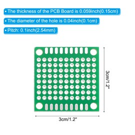 PATIKIL 1.2" x 1.2" PCB Board Circuit, 12 Pcs Single Sided Prototype Solder Boards for DIY Soldering and Electronic Project Circuit Boards Solderable Breadboard, Green