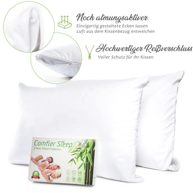Comfier Sleep Waterproof Cushion Covers 40 x 80 cm with