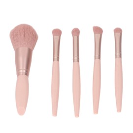 Juego de Brochas de Maquillaje de 5 Piezas, Brochas de Maquillaje con Mango, Brochas de Cosméticos, Kit de Brochas de Maquillaje para Ojos y Cara, Juego de Brochas Cosméticas con
