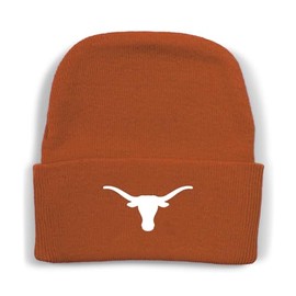 Two Feet Ahead Texas Longhorns Team Baby Hat for Boys and Girls-Softly Knitted Infant Baby Beanie (Texas Longhorns)