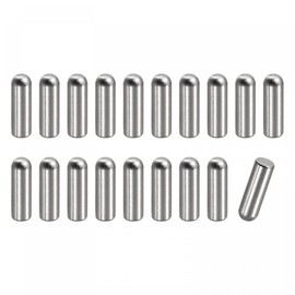 sourcing map 5 x 15 mm Dowel Pins 304 Stainless Steel Round Head Flat Fasteners Pack of 20