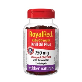 Webber Naturals - RoyalRed Krill Oil Plus 750 mg with Astaxanthin, 120 softgels