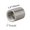 Quickun 304 Stainless Steel Pipe Coupling Fitting, 1" x 1"