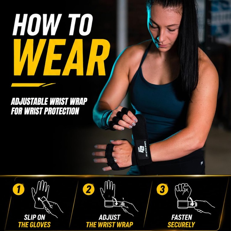Fit Active Sports New Ventilated Weight Lifting Gloves with Built-In