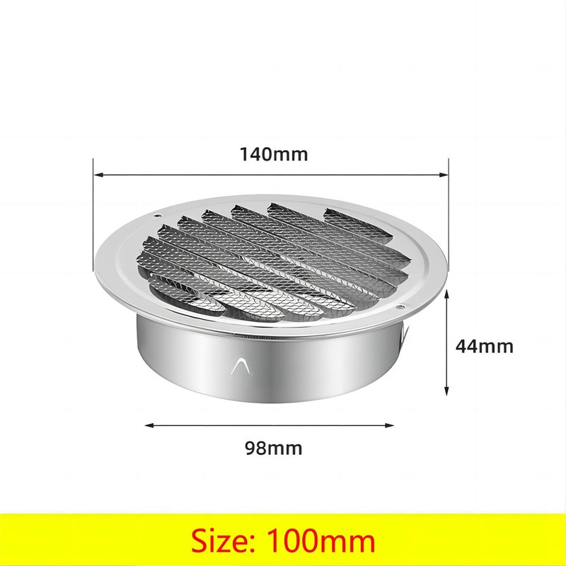Qrity Vent Outlet Stainless Steel Vent Covers, Round Louver Grille