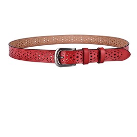 Spolife Women's Leather Belt (Red)