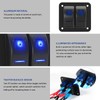 Switch Panel 2 Gang Aluminum Toggle Switch, Waterproof 12V/24V Marine