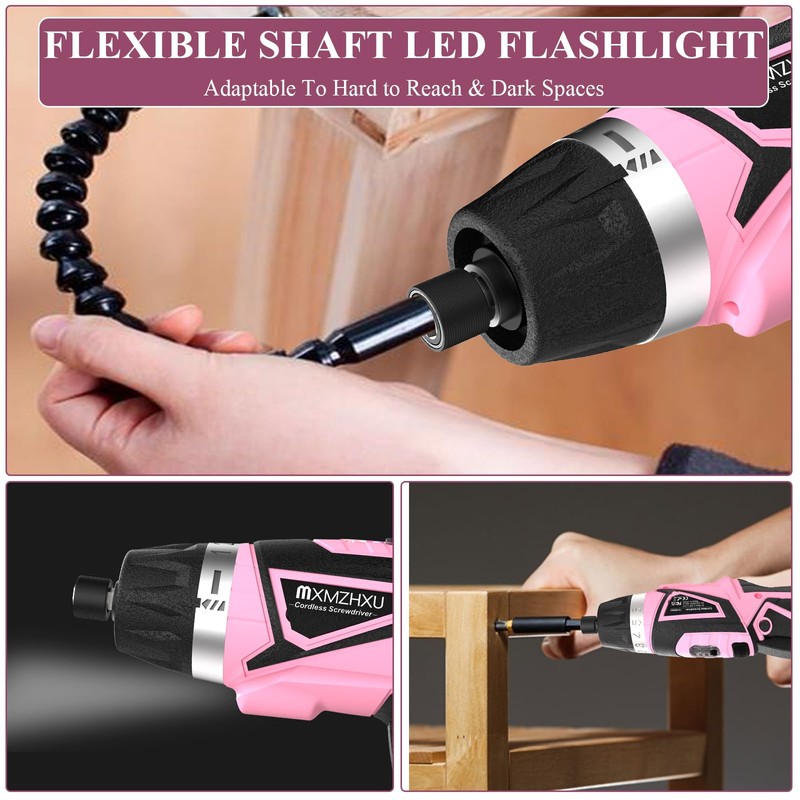 8V Cordless Screwdriver,6+1 Torque Max 10N·m Electric Power Screwdriver with
