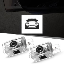 JCRNBU 2PCS Car Door Lights Logo for Defender 2020-present, Puddle Lights LED Welcome Lights Accessories, Door Courtesy Light LED Ghost Shadow Lights