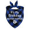 STMK Dog Birthday Bandana, It' s My Birthday Mother Puppers Multi Sizes Dog Birthday Boy Bandana for Small Medium Large Dogs Cats Pets (Blue, Large)