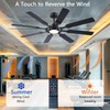 FUMLTP 62 inch Ceiling Fans with Lights and Remote Control,