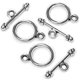 Heather's cf 130 set Toggle Jewelry Clasps Necklace Toggle Clasp Silver Toggle Clasps for Jewelry Making