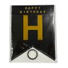 Haobase Happy Birthday Banner Birthday Garland Party Decorations 16cm×20cm (Black)