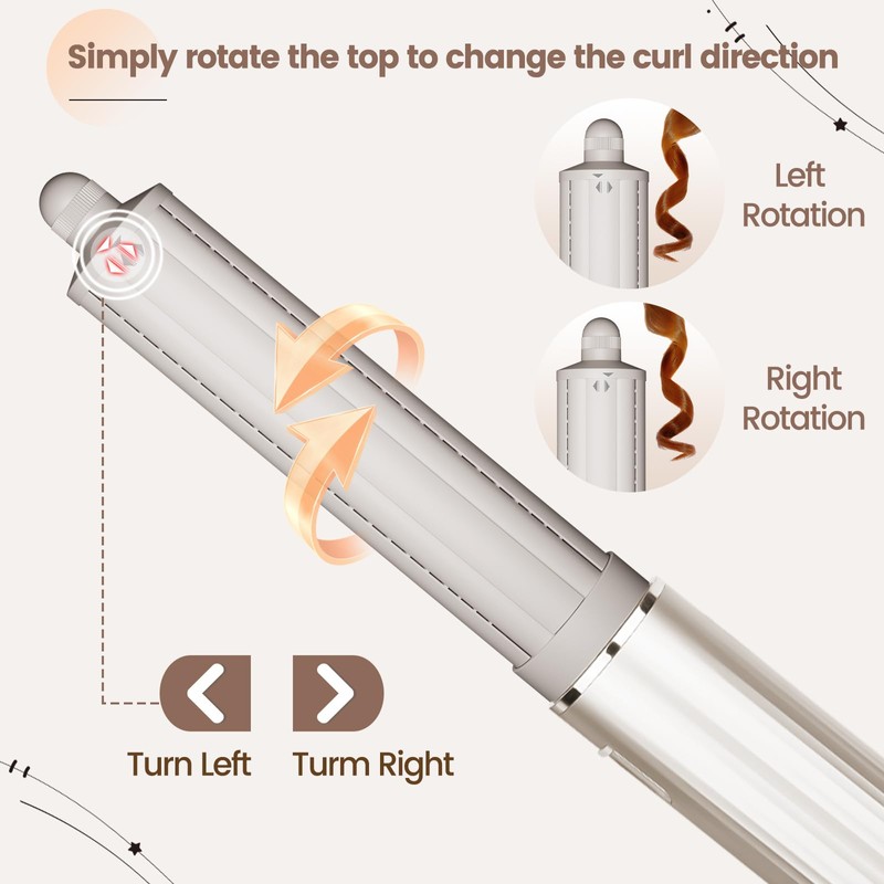 AFDD 1.6in Long Hair Curling Barrel Attachment Compatible with Shark