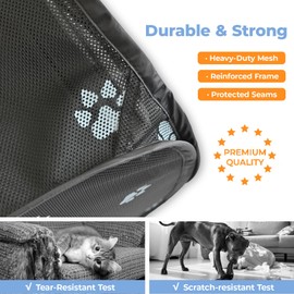 2-in-1 Cat Playpen, Pop Up Dog Pet Playpen for Indoor Outdoor Cats Enclosed, Portable Pet Playpen, Kitten Puppy Foldable Play Pen Cat Dog Tent Crate Cage Kennel(No Divider, Unified Space)