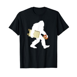 Bigfoot Painter Artistic Cryptid Painting Sasquatch Artist T-Shirt