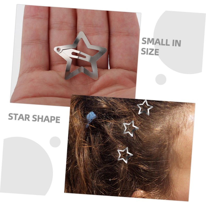 Healeved 30Pcs Star Shaped Hair Clips for Women Cute Decorative