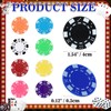 Coopay 250 Pcs Plastic Poker Chips for Texas Hold'em, Blackjack,
