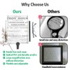 zxbaers 5X Hands Free Magnifying Glass, 9.6"x6.7"Large Magnifying Glass for