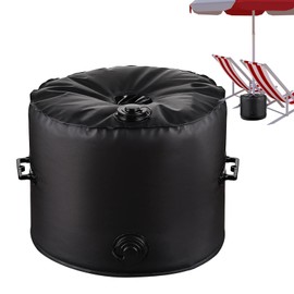 Umbrella Base Weight Bag, For Tent Fixation, Umbrella Base Weight Bag, Parasol Base, Portable PVC Parasol Stand, Garden Umbrella Base Weight Bag, 12.2 x 17.3 inches (31 x 44 cm), 40L, black