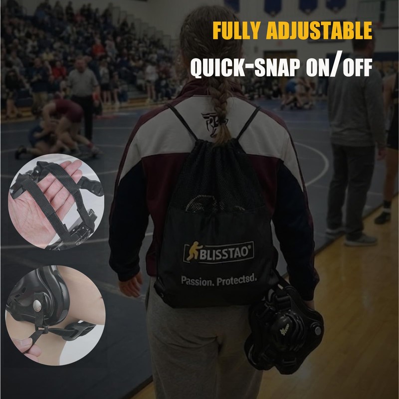 BLISSTAO Wrestling Headgear BJJ Ear Guard for Youth & Adult