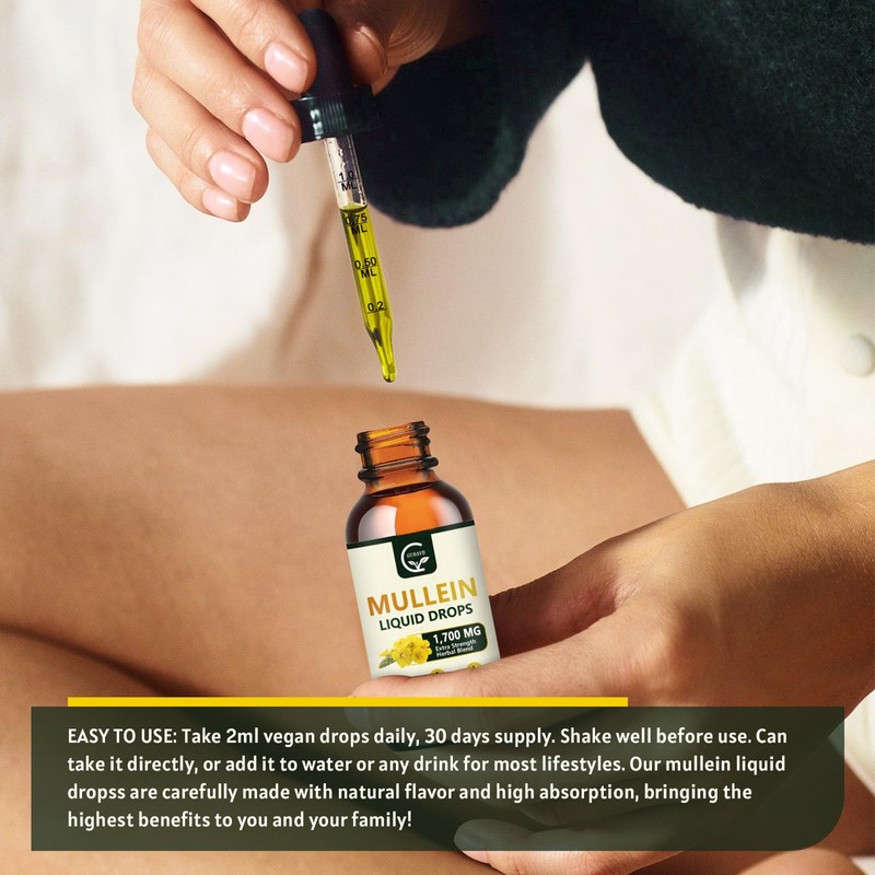 GORNVB (2 Pack) Mullein Drops for Lungs - Lungs Cleanse