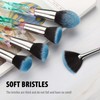 Makeup Brush Set Glamour Gaze 10Pcs Crystal Handles Makeup Brushes