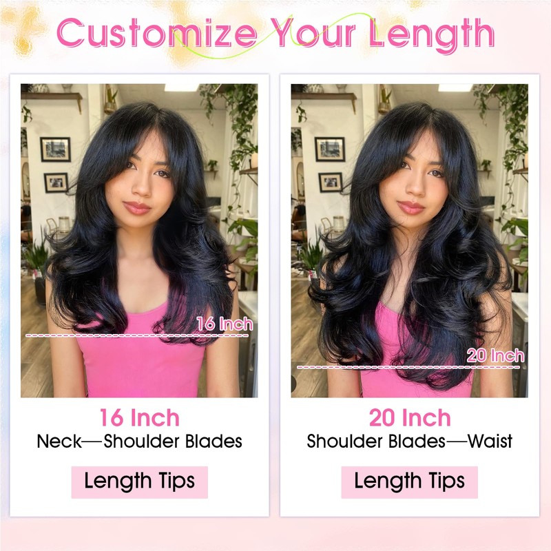 Invisible Wire Hair Extensions with Transparent Wire Adjustable Size 4