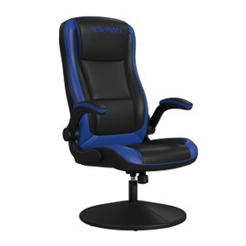 RESPAWN 800 Gaming Chair Floor, Swivel Rocker Gaming Chair, High Back Ergonomic ᖴloor Gaming 𝖢hair for Kids and Adults, Gaming Recliner, Floor Rocker Ⲥhair with Armrests - Blue