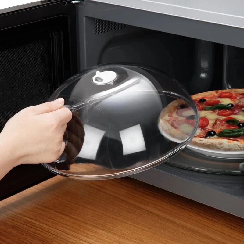 Magnetic Microwave Anti Splatter Cover Plate Guard Lid With Steam