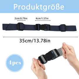 Children's Chest Strap Backpack, Pack of 4, Adjustable Chest Strap, Backpack, Chest Strap, Non-Slip, Durable, Backpack Chest Strap, Retrofit for School Backpack, Outdoor Travel (Black and Grey)