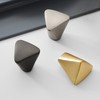 Myxekllo Brushed Nickel Cabinet Knob, Zinc Alloy Triangle Cabinet Dresser