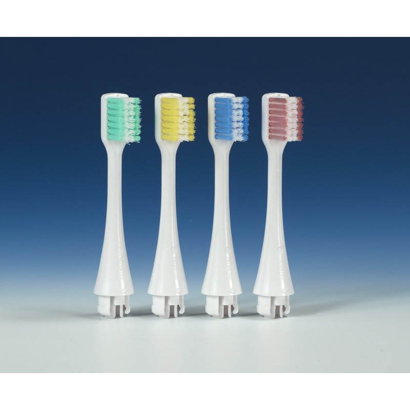 4 Spare Brushes (Medium bristles) for Broxo OraBrush, Broxodent, Mechanical