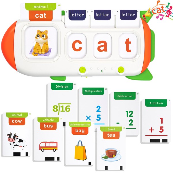 Talking Flash Cards for Toddlers, CVC Word Games with 106