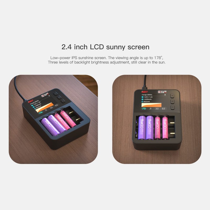 ISDT C4 EVO AAA Universal Battery Balance Charger, 6-Bay Smart